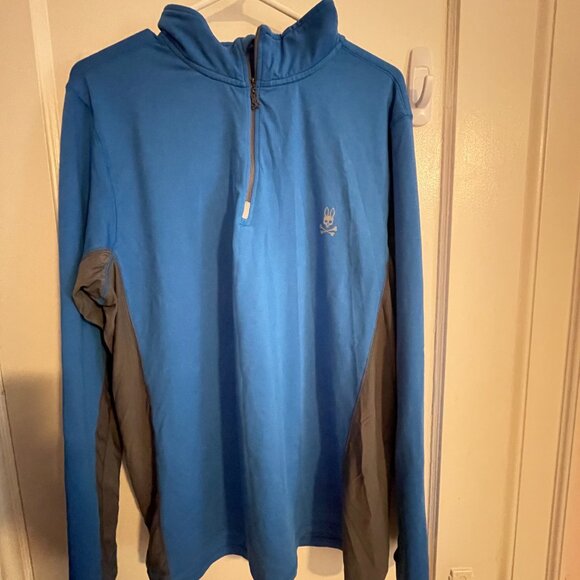 Pyscho Bunny Blue Quarter Zip - Picture 2 of 7